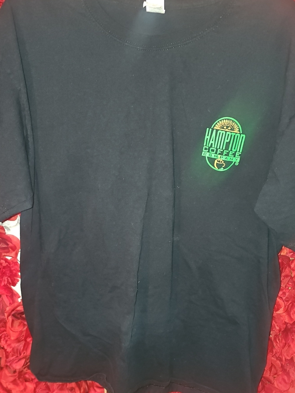 Hampton Coffee Company Black Logo Tee Size Large